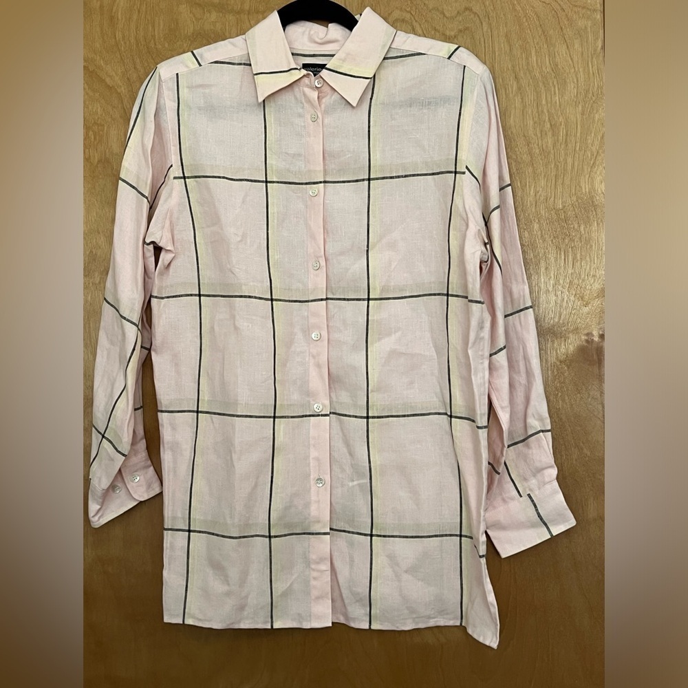 Valerie Stevens 100% Linen Tunic Blouse PM